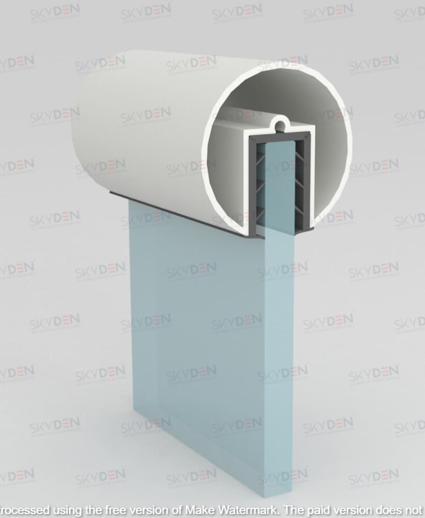 Handrail HR-05 Round Aluminum Glass Railing Handrail Profile for Balcony and Staircase, Premium Modern Design, Durable Finish, Easy Installation for Indoor and Outdoor Use 